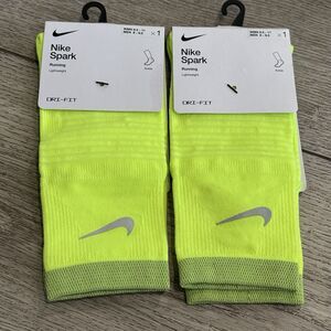 Nike Spark Running Ankle Socks Lightweight Dri-fit Mens 8-9.5 Unisex NWT 2 Pairs